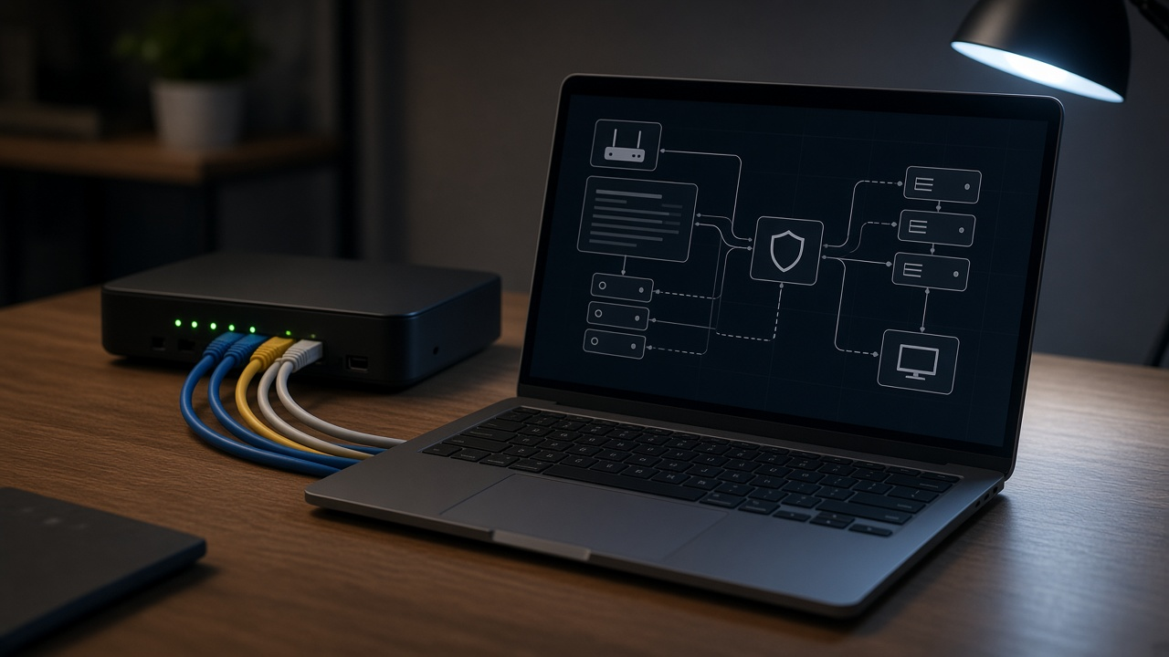Home Wi-Fi router representing port forwarding and CGNAT network settings